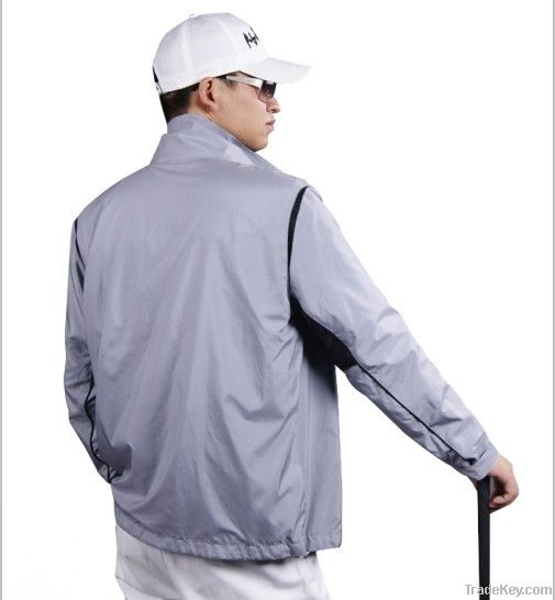 Gray men's newest golf wind rain coat