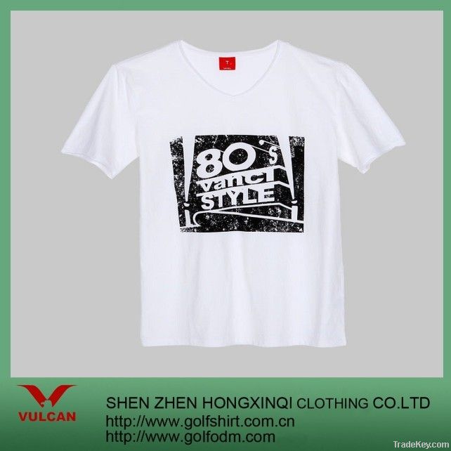 White casual t shirt with exquisite logo
