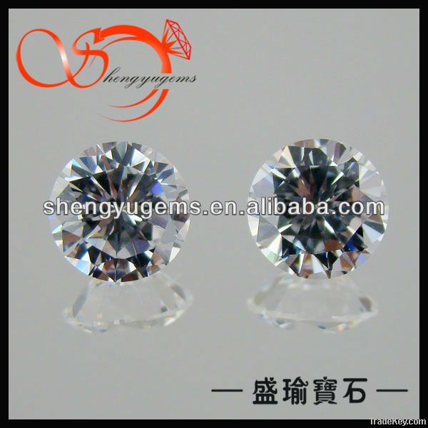 white round cut zirconia stone in stock