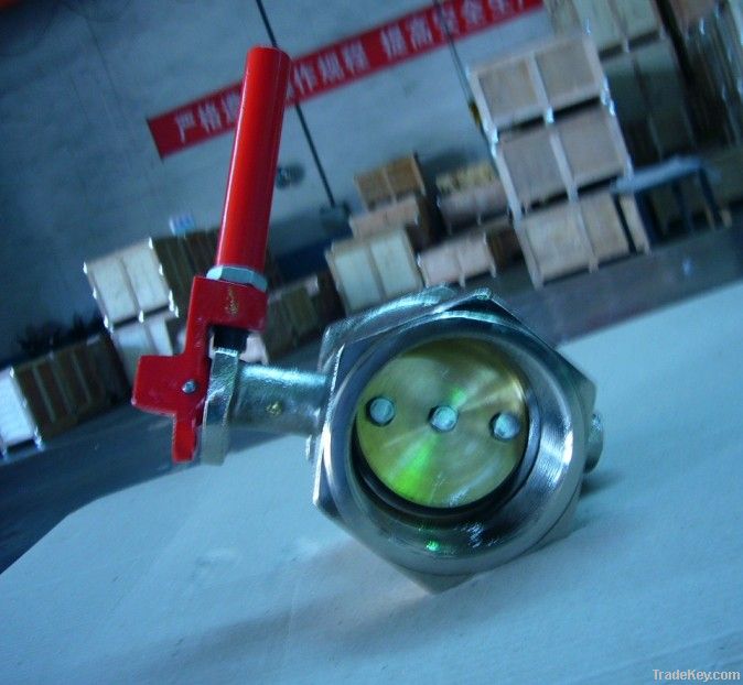 Screw end butterfly valve