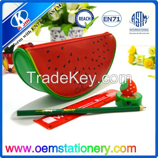 New fruit shaped pencil case/pu material pencil bag