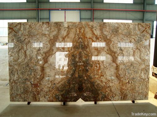 Polished Chinese Marble tile Louis Gold