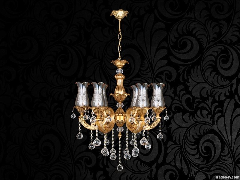 AVISSA 6 ARMED CASTED CHANDELIER