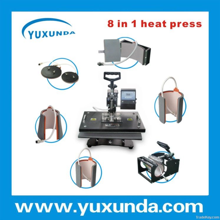 new and hot 8 in 1 combo heat press machine