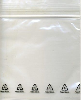 3 x 5, Clear 2 Mil Reclosable Bags with Recycle Logo, 1000 per case