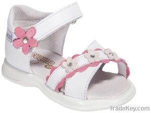 Leather toddler girl sandal shoe