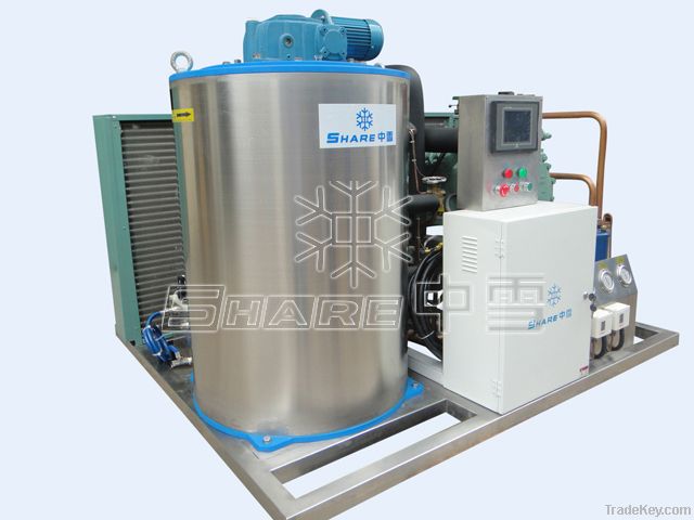 Air cooled ice flake making machine with bitzer compressor