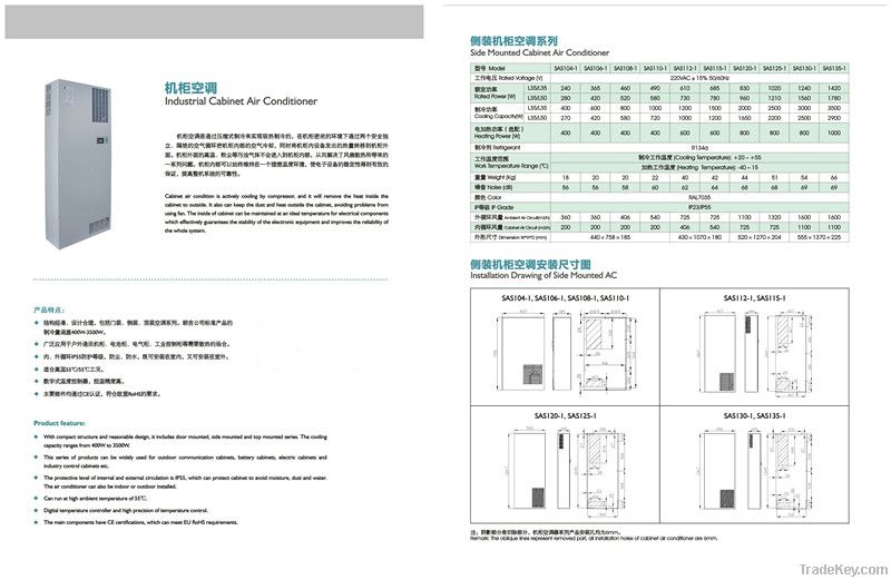 Side Mounting Precision air chiller