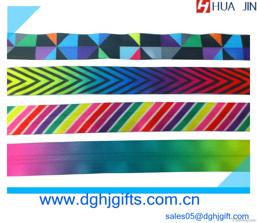 zipper, printed zipper, nylon zipper