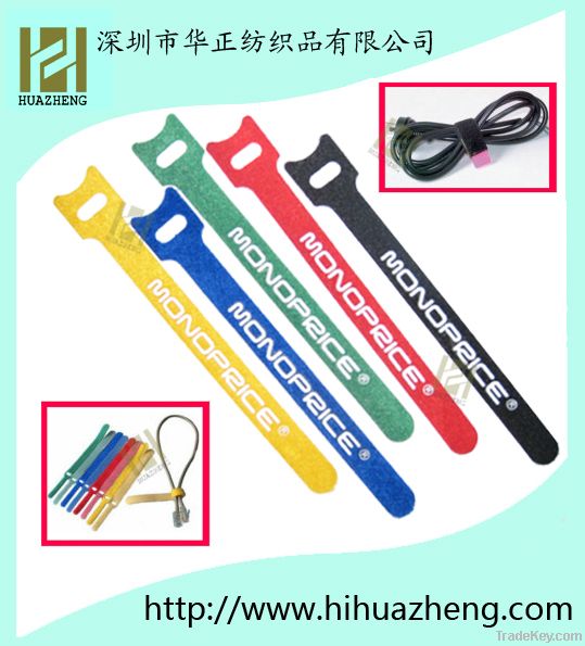 Colorful back to back velcro cable ties