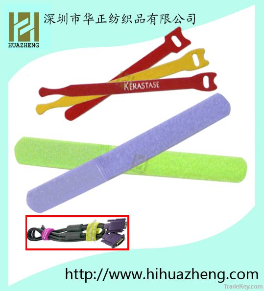 Self-locking nylon velcro cable ties