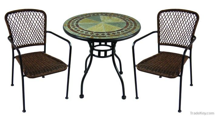 slate bistro set outdoor furniture