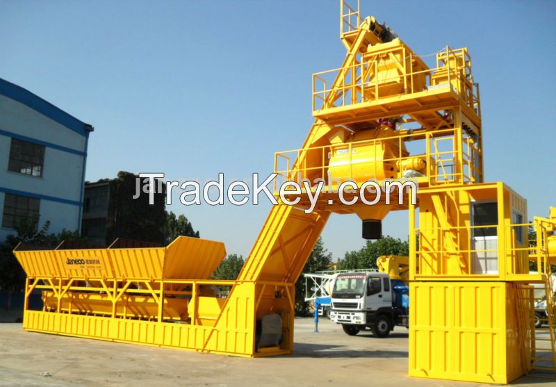 HZS50D New Condition concrete batch plant for sale, Foundation Free Concrete Mixing Plant