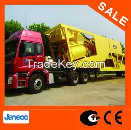 Mobile concrete batching plant small 25-75 cube