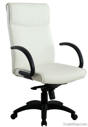 White Leather High back Executive Office Chair