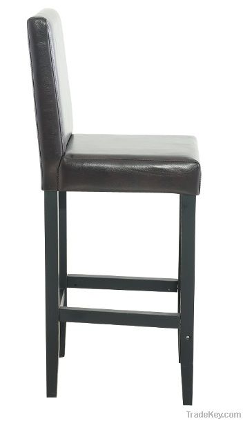 Leather And Wood Bar Stool