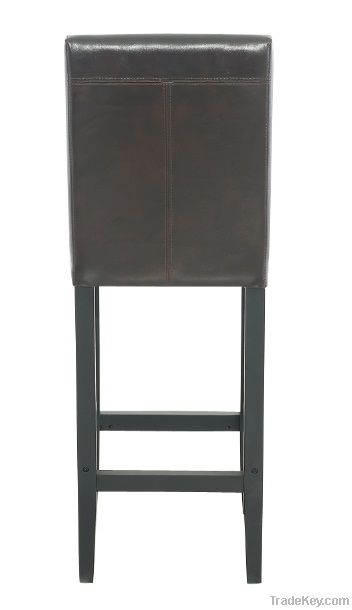 Leather And Wood Bar Stool