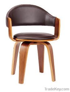 Leather and Bentwood Bar Stool