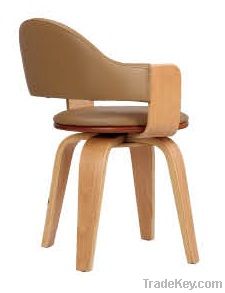 Leather and Bentwood Bar Stool
