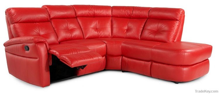 Contemporary Leather Sofa & Recliner