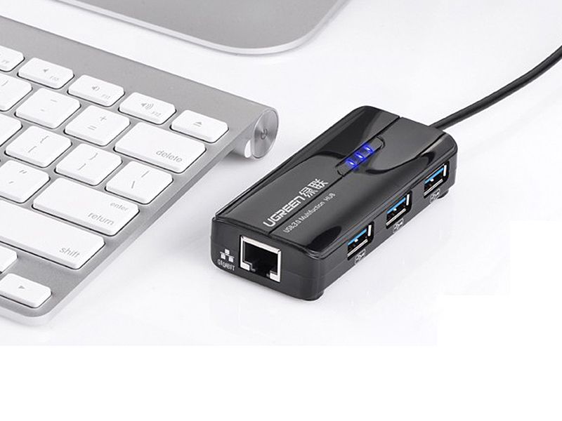 GREEN 20265 3 Ports USB 3.0 Hub with USB 3.0 Gigabit 10/100/1000Mbps Ethernet Network