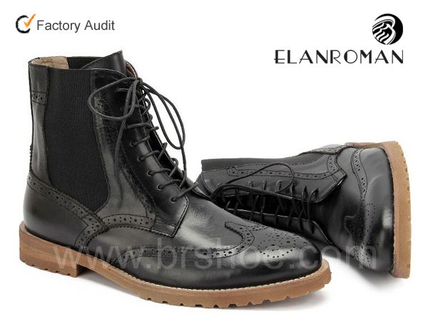 high-end genuine leather boot men  