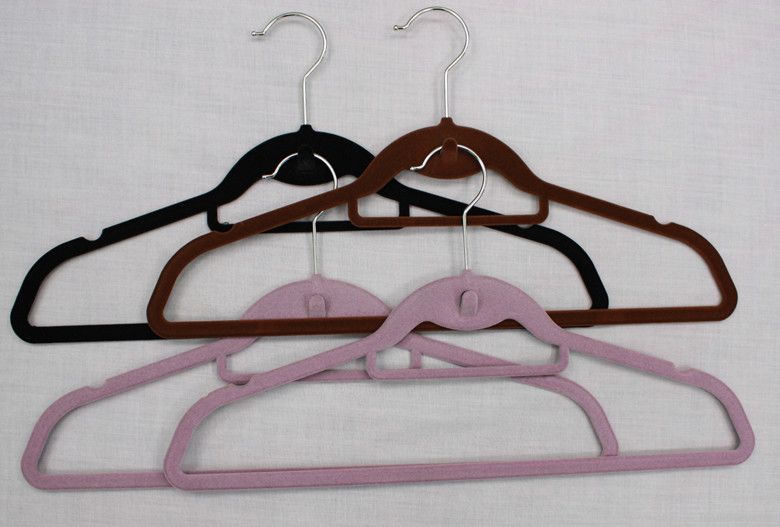 Velvet hanger with tie bar & hook / Tie hanger / Hook hanger
