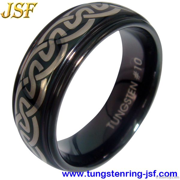 Golden Mens Tungsten Wedding Ring