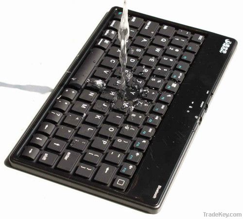 slim silicone bluetooth keyboard for ipad with leather case