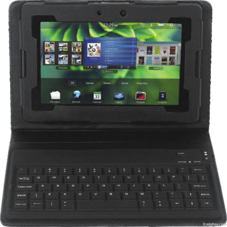 bluetooth keyboard forBlackberry playbook, 7"MID with leather case