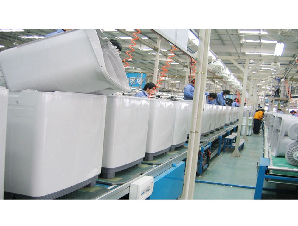 washing machine produciton/assembly line