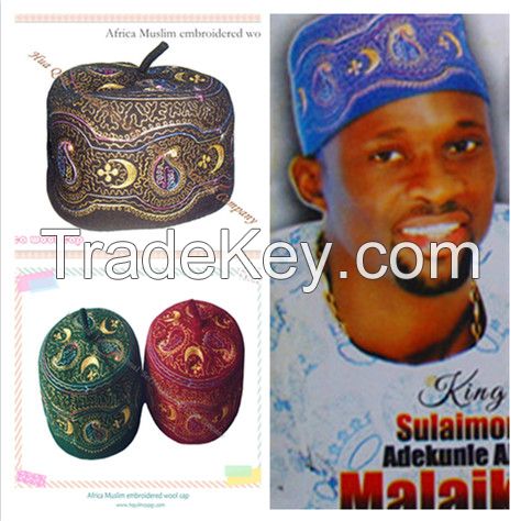 Africa Muslim  embroidered wool cap