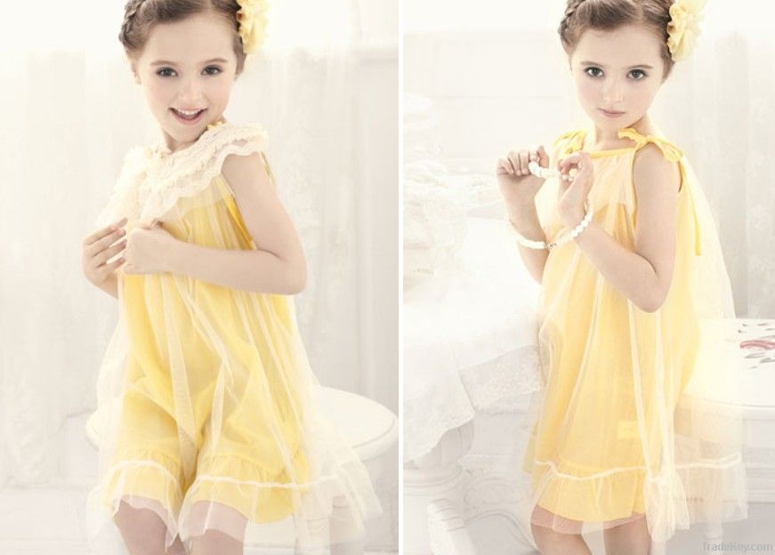 Fashional cotton girls' dresses, suitable for height from 85cm to 135cm