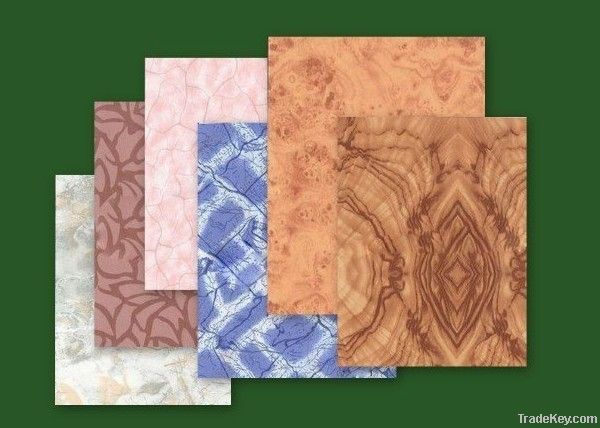solid color and flower design Paper overlaid Plywood, Polyester Plywood