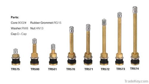 Clamp-in Truck and Bus Tubeless Tyre Valve TR500 series tire Valves