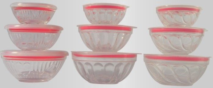 3PCS Glass Bowl Set with airtight lid