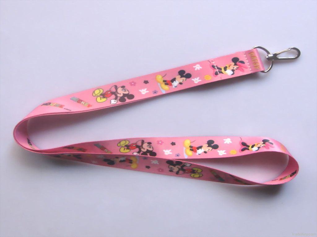 2012 Hot Selling Disney Cartoon screen prinring lanyards