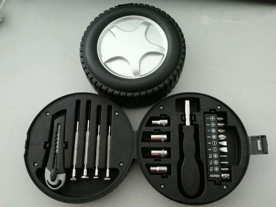 tyre shape mini hand tool kit for promotion