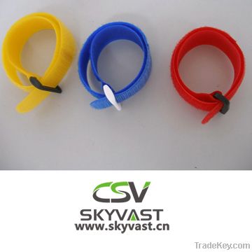 Printed velcro cable ties