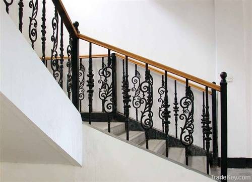 Wrought iron stair handrails