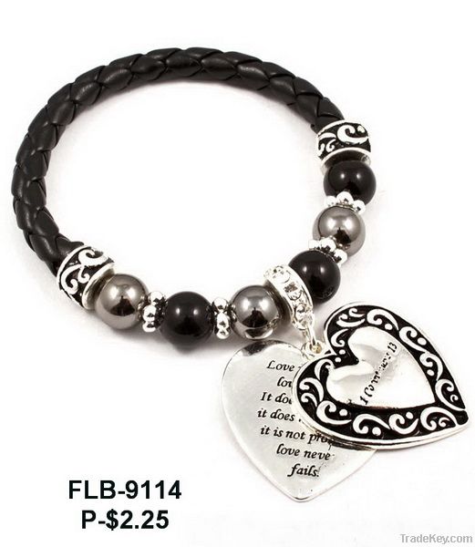 Sell Leather Bracelet with Charms