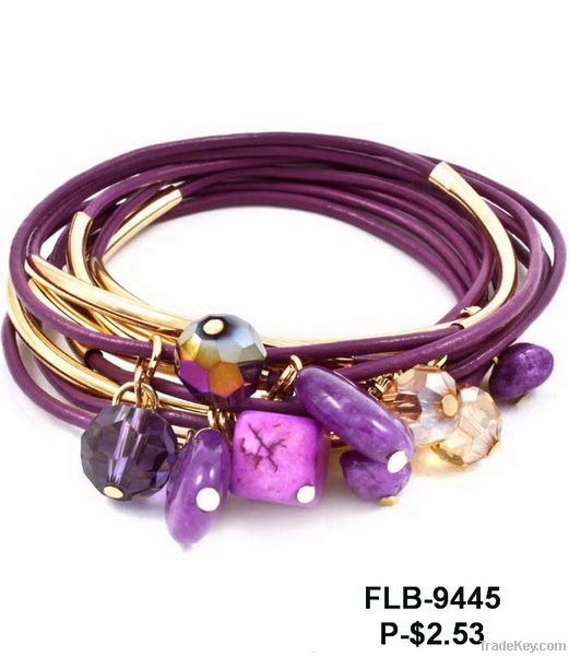 Sell Leather Bracelet with Charms