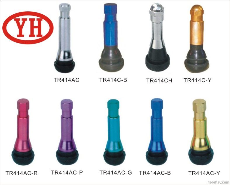 snap-in tubeless tire valve TR413, TR414, TR414C