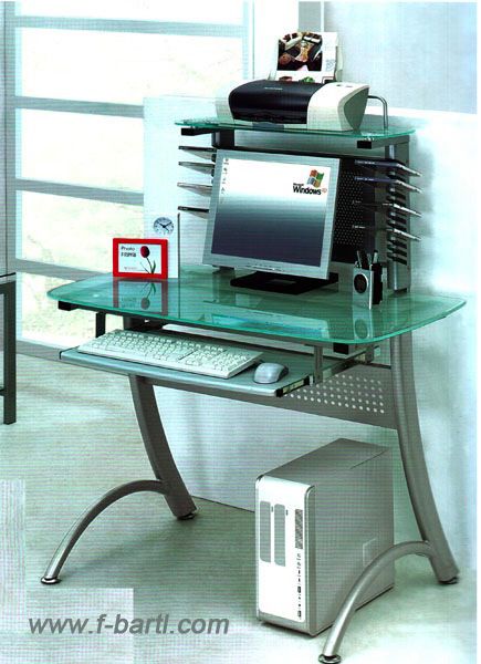 Glass Computer Desk (F12C-014)