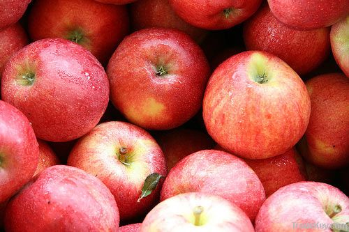 red and green apples