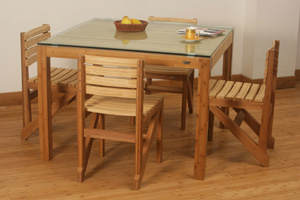 Bamboo dining table & dining chair
