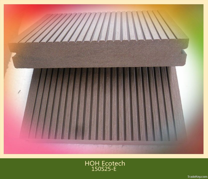 Recycled water-proof solid outdoor wpc decking (CE ROHS)