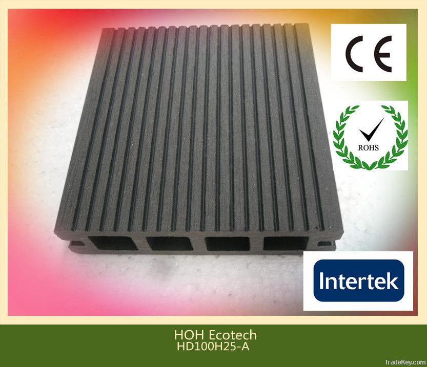 Recycled water-proof hollow outdoor wpc decking (CE ROHS)