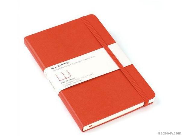 Mini pocket hardcover notebook with elastic band closure