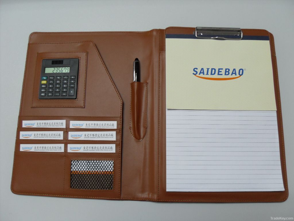 Zipper Portfolio With Calculatoand Pen Holder (SDB-4010)